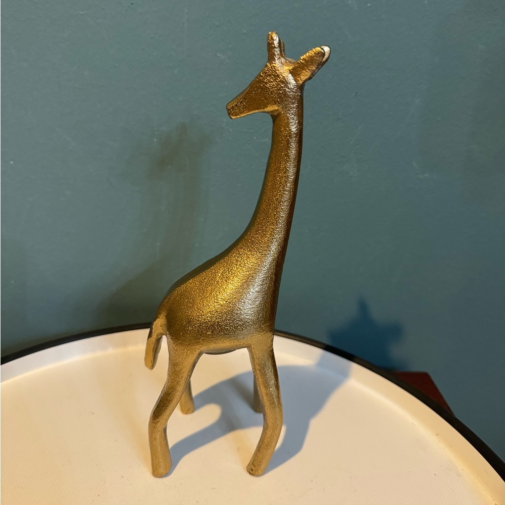 Nate Berkus Metal Giraffe Figurine Gold Finish 9.25”